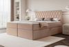 Selsey 'Carenzo' Boxspringbett mit Bonellmatratze, Topper, Velours, beige, 160x200 cm Bild 2