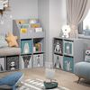 Kinderregal Luigi Grau 72 x 114.2 cm mit 4 Faltboxen Vicco Bild 4