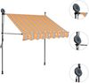 vidaXL Einziehbare Markise Handbetrieben mit LED 100 cm Gelb und Blau 145848 Bild 3