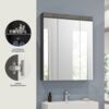 Spiegelschrank Stirling / Scout, Glas, Holzwerkstoff, Grau, Verspiegelt, 60 x 79 x 18 cm Bild 4