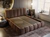 GRAINGOLD Cloud Bett 180x200, Polsterbett ohne Bettkasten, Velvet-Stoff, mit Lattenrost, Braun Bild 5