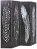 vidaXL Raumteiler klappbar 160 x 170 cm Federn Schwarz-Weiß 245890 Bild 2