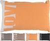 Dekokissen mit Aufdruck 35x55cm Zierkissen in 4 Farben Kuschelkissen Couchkissen orange Bild 2