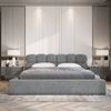 Polsterbett Doppelbett GROVE Komplettset 160x200cm in Stoff Ditra Grau Bild 2
