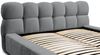 Polsterbett Doppelbett GROVE Komplettset 160x200cm in Stoff Ditra Grau Bild 4