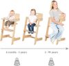 roba Babyhochstuhl Nature Up - Hochstuhl aus FSC®-zertifiziertem Bambus Holz - Mitwachsend mit abnehmbarem Essbrett - 3-Punkt-Gurt - Bis 70 kg belastbar - Natur Bild 3
