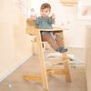 roba Babyhochstuhl Nature Up - Hochstuhl aus FSC®-zertifiziertem Bambus Holz - Mitwachsend mit abnehmbarem Essbrett - 3-Punkt-Gurt - Bis 70 kg belastbar - Natur Bild 2