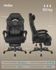 Gaming-Stuhl, ergonomischer Computerstuhl, Bürostuhl, mit Fußstütze, Kopfkissen, Lendenkissen, Oberfläche aus Samt Bild 5