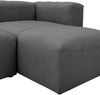 Ecksofa mit Hocker links Kattrina Flachgewebe anthrazit Bild 4