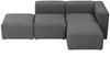 Ecksofa mit Hocker links Kattrina Flachgewebe anthrazit Bild 2