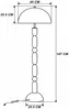 Vente-unique - ELDON Floor lamp Metall Beige - B 45 cm x H 147 cm x L 45 cm Bild 5