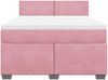 vidaXL Boxspringbett mit Matratze Dunkelrosa 140x200 cm Samt 3286329 Bild 4
