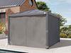 PRIMEYARD Gartenpavillon 3x3 m mit Polycarbonatdach - Hardtop Pavillon mit 4 Seitenteilen in Grau Bild 3
