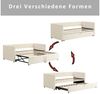 FUROKOY Schlafsofa Daybett Polsterbett Tagesbett mit Lattenrost, Schlafsofa Ausziehbett 90x200/180x200cm,Beige,Samt Bild 4