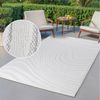 OTTO home Teppich Samelia mit Fransen, Wellendesign, Balkon, Camping, rechteckig, Höhe: 6 mm, Hoch-Tief-Struktur, In- und Outdoor geeignet für Küche oder Esszimmer Bild 2