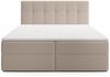 Boxspringbett Schlafzimmerbett ARTURO 160x200cm Stoff Freya Cappuccino Bild 2