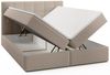 Boxspringbett Schlafzimmerbett ARTURO 160x200cm Stoff Freya Cappuccino Bild 3
