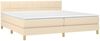 vidaXL Boxspringbett mit Matratze Creme 200x200 cm Stoff, Härtegrad: H2 [3140646] Bild 3