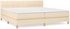 vidaXL Boxspringbett mit Matratze Creme 200x200 cm Stoff, Härtegrad: H2 [3140646] Bild 2