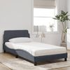 vidaXL Bett mit Matratze "Dover" Dunkelgrau 100x200 cm Samt 3208352 Bild 3