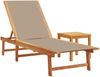 vidaXL Sonnenliege mit Tisch Taupe Massivholz Akazie und Textilene 4008419 Bild 2
