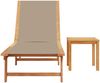 vidaXL Sonnenliege mit Tisch Taupe Massivholz Akazie und Textilene 4008419 Bild 3