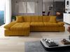 'Malwi' Ecksofa Cord, Braun, 76 x 161 x 278 cm, Links Bild 3