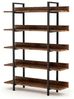 Celya Bücherregal Standregal, Leiterregal mit 5 Ebenen für Wohnzimmer, einfacher Aufbau Bild 4