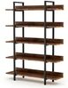 Celya Bücherregal Standregal, Leiterregal mit 5 Ebenen für Wohnzimmer, einfacher Aufbau Bild 5