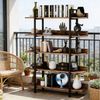 Celya Bücherregal Standregal, Leiterregal mit 5 Ebenen für Wohnzimmer, einfacher Aufbau Bild 3