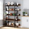 Celya Bücherregal Standregal, Leiterregal mit 5 Ebenen für Wohnzimmer, einfacher Aufbau Bild 2