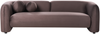 Sofa 3-Sitzer LEIREN Samtstoff Dunkelbraun Bild 4