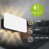 Briloner Leuchten Wandleuchte LED Wandlampe Extra-Warmweiß Wohnzimmer Esszimmer, LED fest integriert, 2700K - Extra - Warmweiß, Wandlampe Innen 17x9x4,3cm Schwarz 3W 300lm Innen ohne Stromanschluss Bild 5