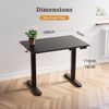 Elektrischer Schreibtisch 100x60 cm Standing Height Adjustable Desk Schwarz Bild 2