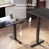 Elektrischer Schreibtisch 100x60 cm Standing Height Adjustable Desk Schwarz Bild 3