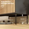 Sideboard mit Push-to-open & 4 Fächern, MDF und Metallgestell, 60×35×78, Schwarz mit Holzoptik Bild 5