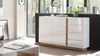 'CLAIR' Sideboard weiß Glanz/ Eiche Bild 2