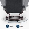 MCombo Relaxsessel mit Hocker, 360°drehbarer Fernsehsessel mit Liegefunktion, bis 120 Kg belastbarer TV-Sessel, moderner Ruhesessel für Wohnzimmer, Mikrofaser, 9019 (Dunkelgrau-Werbstoff) Bild 4