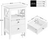 Yaheetech Nachtkonsole Nachttisch (2 St), mit 2 Schubladen, Beistelltisch für Boxspringbett Bild 4