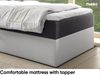 MEBLINI Kinderbett mit Bettkasten GARETH 1 80x200 Links – H3/Dunkelgrau Samt Gepolstert Einzelbett mit Matratze - Polsterbett mit Stauraum - Bett mit Kopfteil – Stauraumbett Bild 4