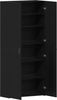 vidaXL Schuhschrank mit Regal Schwarz 80 x 35,5 x 180 cm Holzwerkstoff 3333845 Bild 5