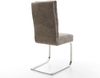 Stuhl Pela-Flex Freischwinger flach Edelstahl Vintage Taupe Bild 5