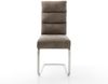 Stuhl Pela-Flex Freischwinger flach Edelstahl Vintage Taupe Bild 2