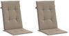 vidaXL Gartenstuhlauflagen für Hochlehner 2Stk. Taupe 120x50x3cm Stoff 47540 Bild 3