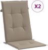 vidaXL Gartenstuhlauflagen für Hochlehner 2Stk. Taupe 120x50x3cm Stoff 47540 Bild 2
