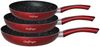 Pfannenset 3 tlg. Induktion Antikratz Marmor Bratpfanne Pfanne ø20-ø24-ø28cm für alle Herdarten Rot Bild 4