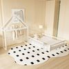 Bett 140x200 cm als Hausbett mit Stauraum und Tür – Massivholz Kinderbett in Weiß, ohne Matratze Bild 5