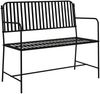 vidaXL Gartenbank Schwarz 103,5 x 51,5 x 90 cm Stahl 42008117 Bild 2