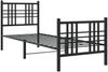 vidaXL Bettgestell mit Kopf- und Fußteil Metall Schwarz 75x190 cm 376332 Bild 3