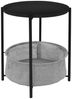 ML-DESIGN Beistelltisch Couchtisch aus Metall mit Stoffkorb als Stauraum & abnehmbarer Tablett, Sofatisch Wohnzimmertisch Nachttisch Tisch Couchtisch Schwarz Bild 5